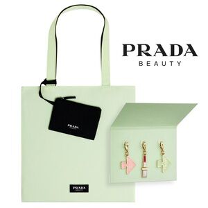 NWT • Prada Beauty Tote + Charms